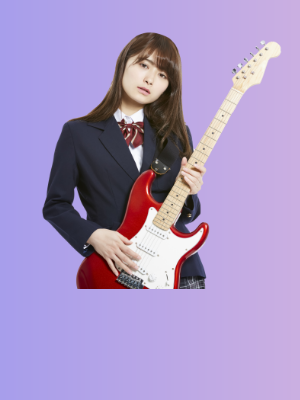 ギターを持つ学生